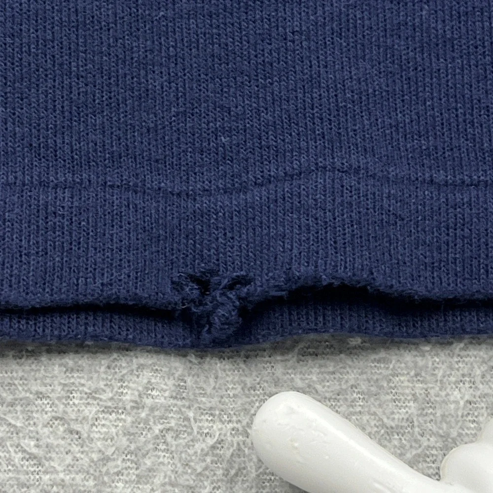 Ralph Lauren Polo Preppy Bear 1/4 Zip Pullover‎ Mens Medium Blue Mock Sweater